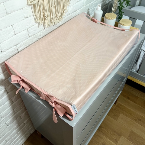 Trocador Americano Poá Rosé - Acabamento Rosa Salmão