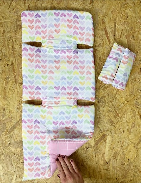 Capa para Carrinho de Bebê Corações - Ateliê Cerejinha - comprar online