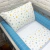 Kit Berço Com Cabeceira de Almofada - Estrelinhas + Grid Petróleo - loja online