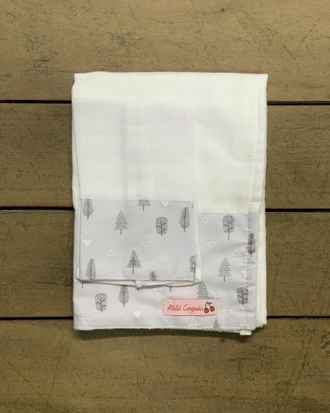 Pano de Boca + Ombro - Árvore Escandinava