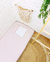 Jogo de Lençol 2 Peças Para Mini Cama Listra Rosa Chá- Ateliê Cerejinha