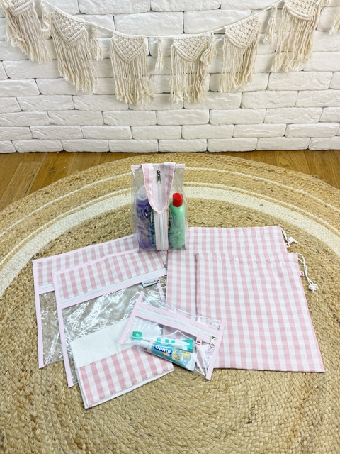 Kit Creche Vichy Rosa Chá - comprar online