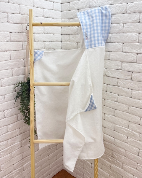Toalhão Infantil Vichy Azul - Ateliê Cerejinha - comprar online