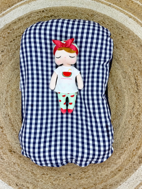 Ninho Casulinho Sensorial Vichy Marinho + Marinho - Ateliê Cerejinha - comprar online