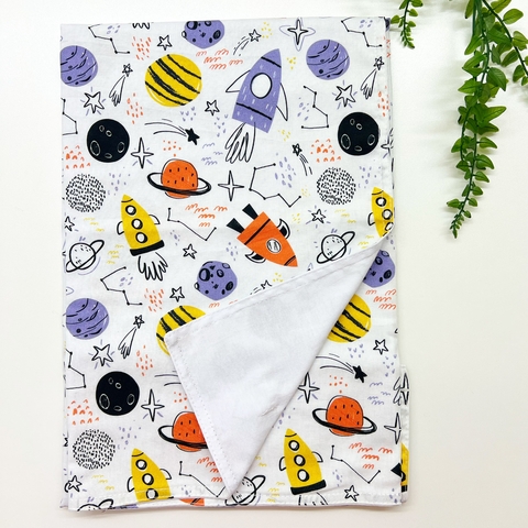 Manta/Cueiro Espaço - Ateliê Cerejinha