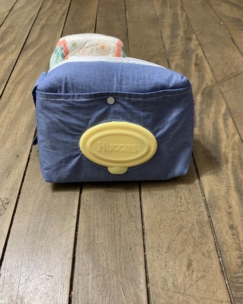Porta Fralda Portátil - Jeans