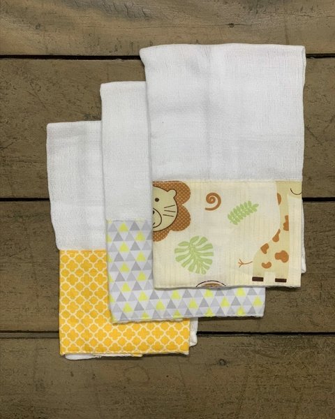 Trio de Boca - Safari + Triangulozinho amarelo + Azulejo amarelo