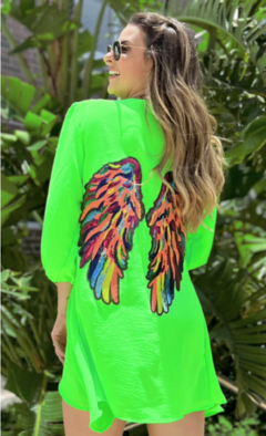 KIMONO VERDE NEON - comprar online