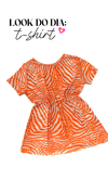 T SHIRT ZEBRA LARANJA