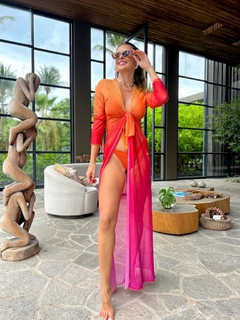 SAÍDA LONGA DEGRADÊ PINK E LARANJA CARMEL 358 VAR 09 - LD - comprar online