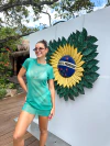 VESTIDO VERDE LUREX - comprar online