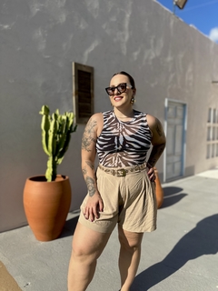 BODY ZEBRA PRETO E BRANCO SEM MANGA na internet