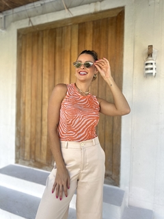 BODY ZEBRA LARANJA SEM MANGA - comprar online