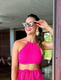 TOP MACRAMÊ PINK - Musa Luz