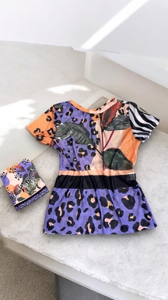T SHIRT ZEBRA ONÇA LILAS 596 VAR 02 LD - comprar online