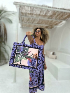 BOLSA ZEBRA ONÇA LILAS 596 VAR 02 LD - comprar online