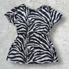 T SHIRT ZEBRA PRETO E BRANCO