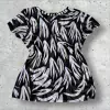T SHIRT PINCELADO PRETO E BRANCO