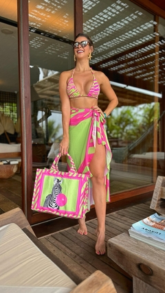 SAIA TRANSPASSADA ZEBRA CHICLÉ PINK COM LIMA 554 - comprar online