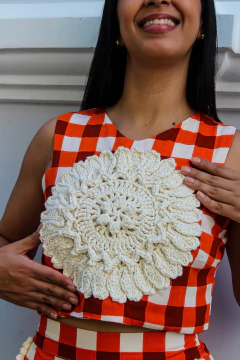 Cropped Flor de Mandacaru - comprar online