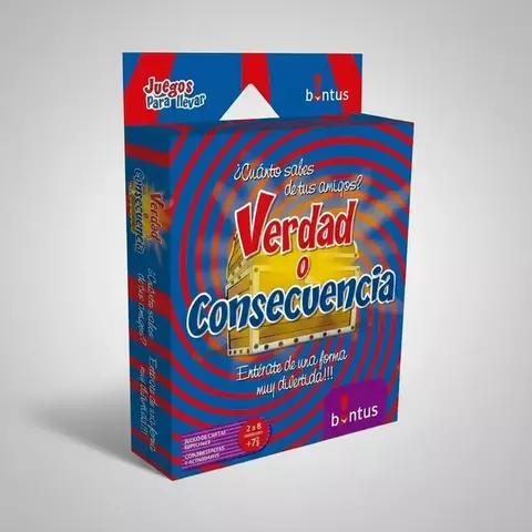 Verdad O Consecuencia | Juego De Cartas Bontus - Divertido Y Para Compartir En Familia - comprar online