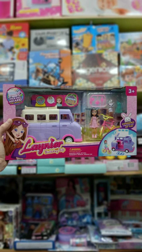 Playset casa rodante con muñeca gatito y accesorios Importada