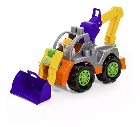 Tractor y Retroexcavadora Didáctica | Juguetes Rivaplast para Construcción y Juego Simbólico