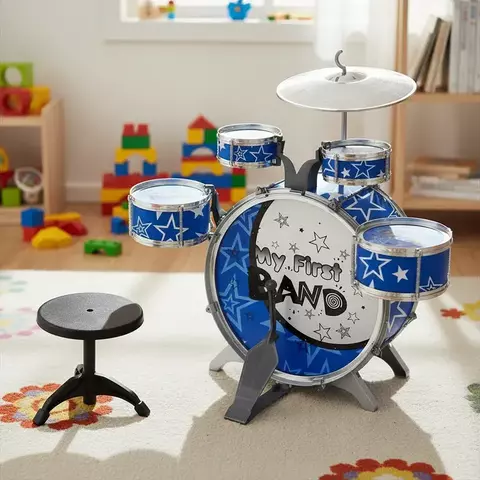 Batería Musical Azul en Caja | Set Musical Infantil