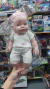 Bebe real BABYLOVE 35 cm ojos fijos cuerpo plastisol Importado - comprar online