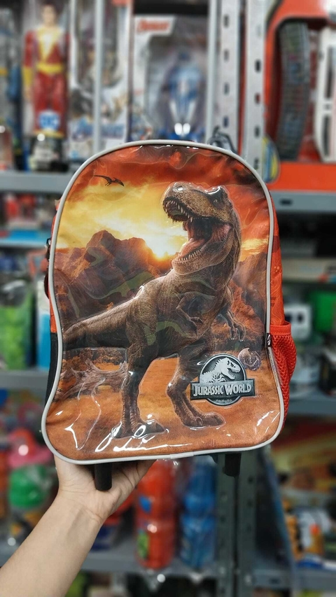 Mochila con Carrito 12 Pulgadas Jurassic World | 3D Importada Wabro