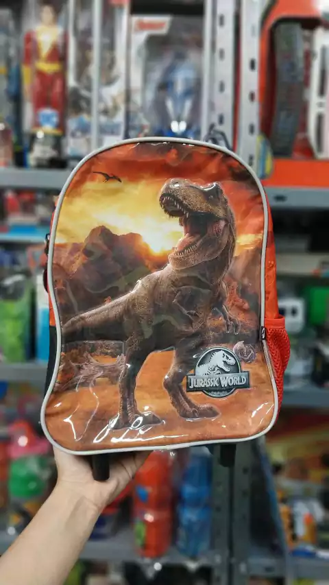 Mochila con Carrito 12 Pulgadas Jurassic World | 3D Importada Wabro