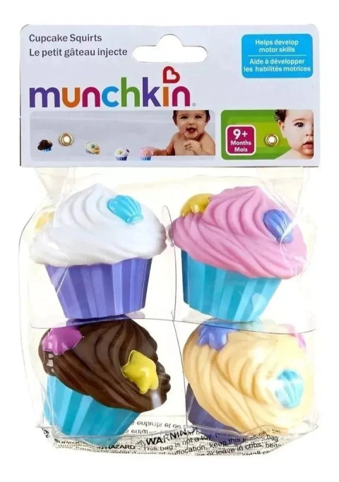 Set Cupcakes Flotadores Soft Lanza Agua – Juguete de Baño Munchkin Love