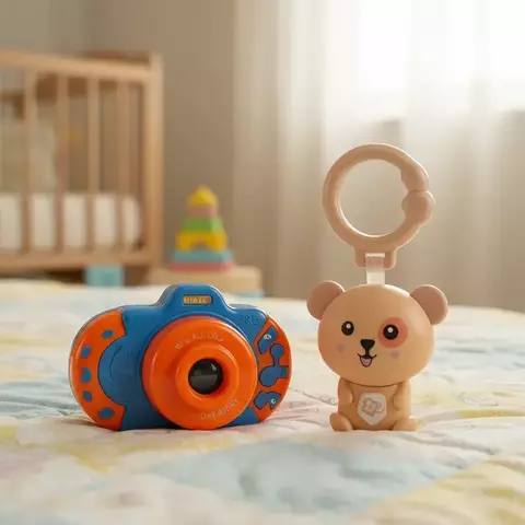 Combo tender baby Cunero osito+ Camara interactiva musical con luces - comprar online