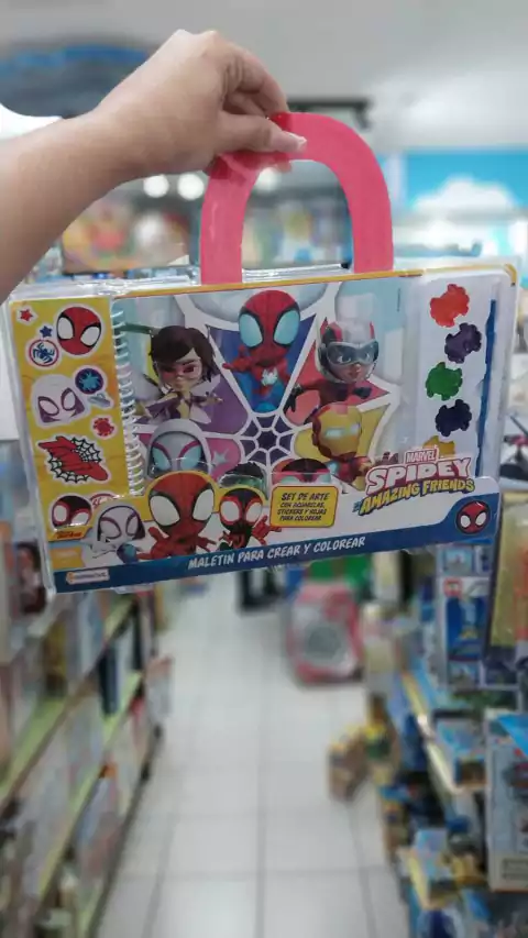 Maletín para Crear y Colorear Spiderman Tapimovil | Set de Arte Infantil