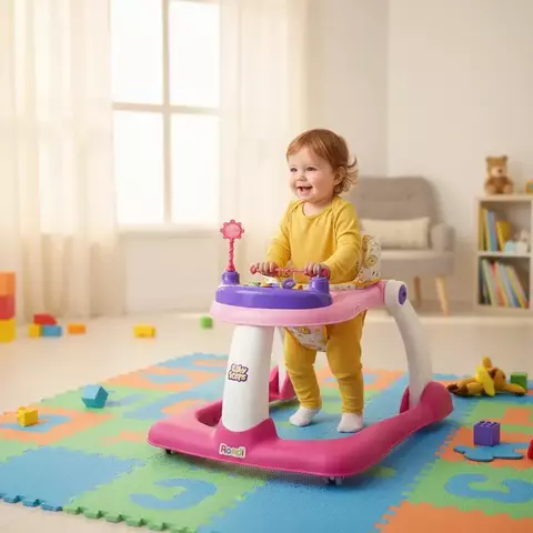 Andador Didáctico Baby Steps Rondi color Rosa | Primeros Pasos y Juego Sensorial para Bebés (ONLINE) - comprar online