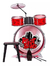 BATERIA MUSICAL ROJA EN CAJA Con banquito Faydi - comprar online