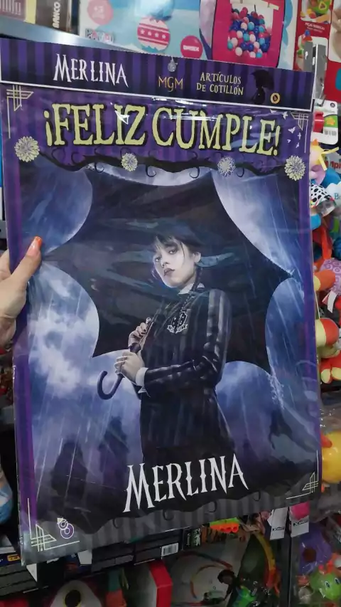 AFICHE FELIZ CUMPLEAÑOS X1 MERLINA