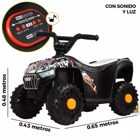 Cuatriciclo Eléctrico Infantil Grafitti 6V 4.5Ah con Luz y Sonido | Batería Recargable (Online) - comprar online