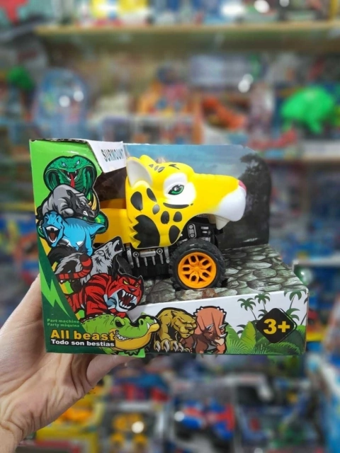 Auto Monster a Fricción Sebigus – Diseño Selva con Animales Salvajes