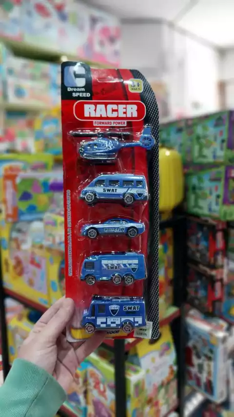 Playset de Policía con Autitos x5 Fricción | Juguete Sebigus para Niños