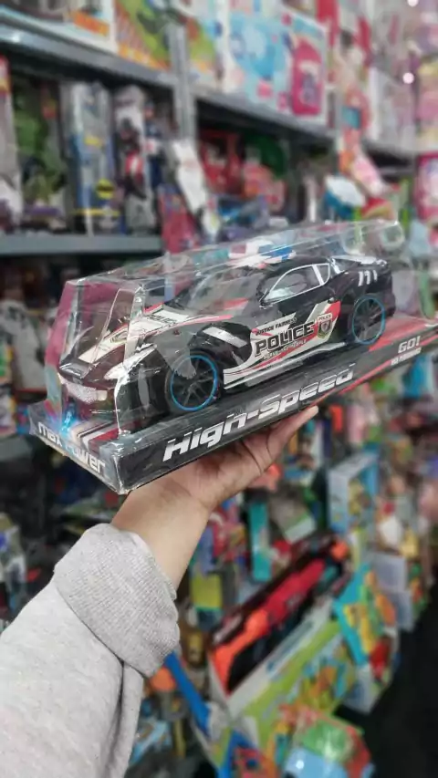 Super Auto De Policia A Friccion En Burbuja 30cm