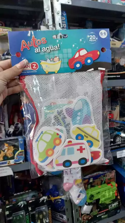 Vehiculos al Agua con bolsa de red para colgar Sebigus