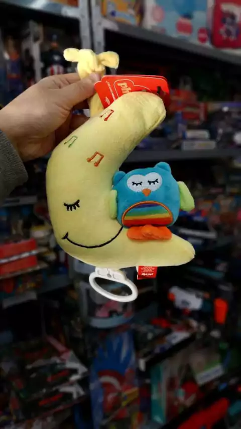 Peluche Musical Lunita Lechuza Celeste 25 cm | Juguete Phiphi Toys