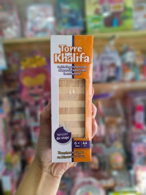 Jenga TORRE DE KHALIFA DE MADERA 56 Pcs Fibro