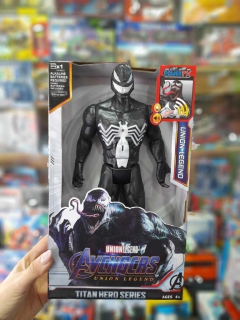 Muñeco Venom Black 30 cm Articulado con Luz y Sonido Marvel Juguete Coleccionable - comprar online