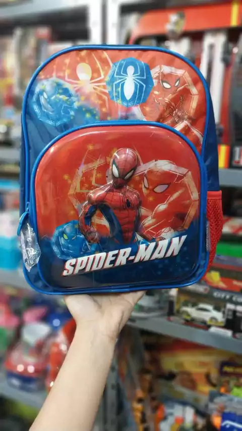 Mochila Espalda Spiderman 12 Con Relieve Wabro | Escolar Infantil