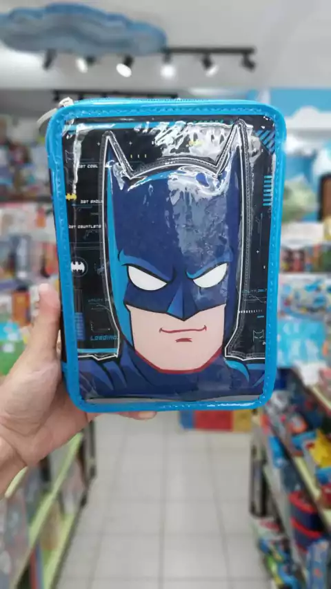 Cartuchera Batman 1 Piso con Útiles | Cresko Infantil