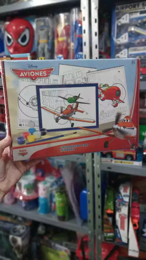 Coloreando con Témperas Aviones Cars Toyco | Set de Pintura Infantil con Personajes