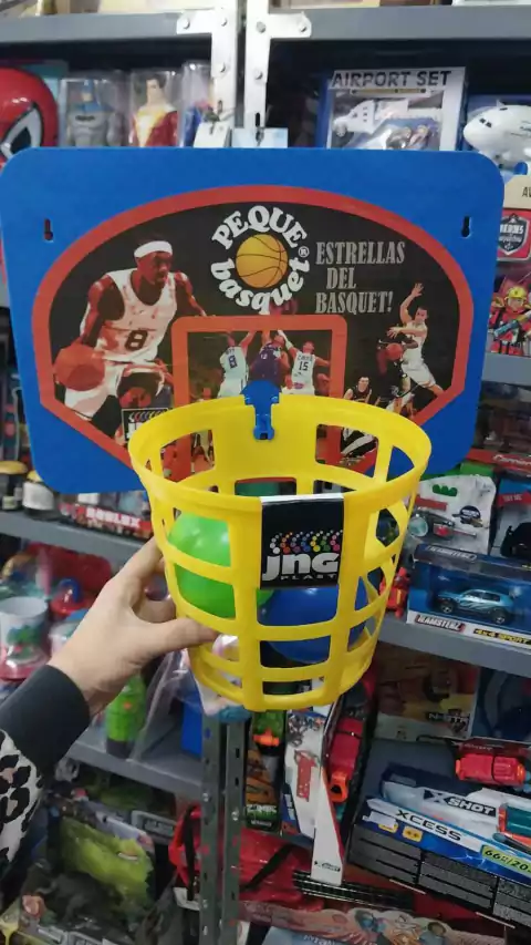 Aro de Básquet 34 cm con Tablero y Pelotitas | Firesport Deportivo