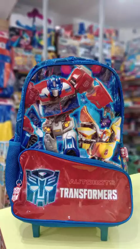 Mochila Carrito Transformers 16" | Escolar Wabro